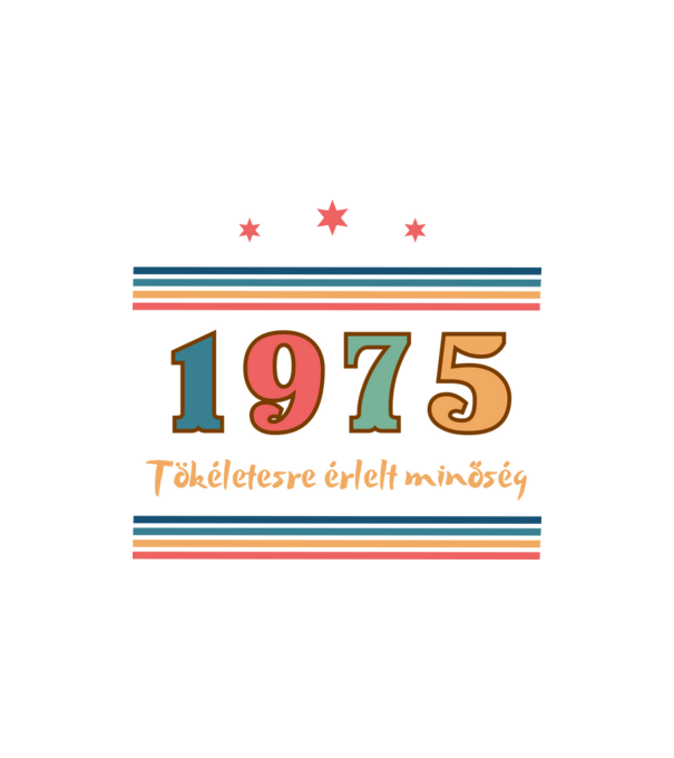 Szülinap tökéletes1975 minta homokszín pólón