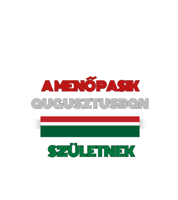 Szülinap retro piros fehér zöld augusztus minta fekete pólón