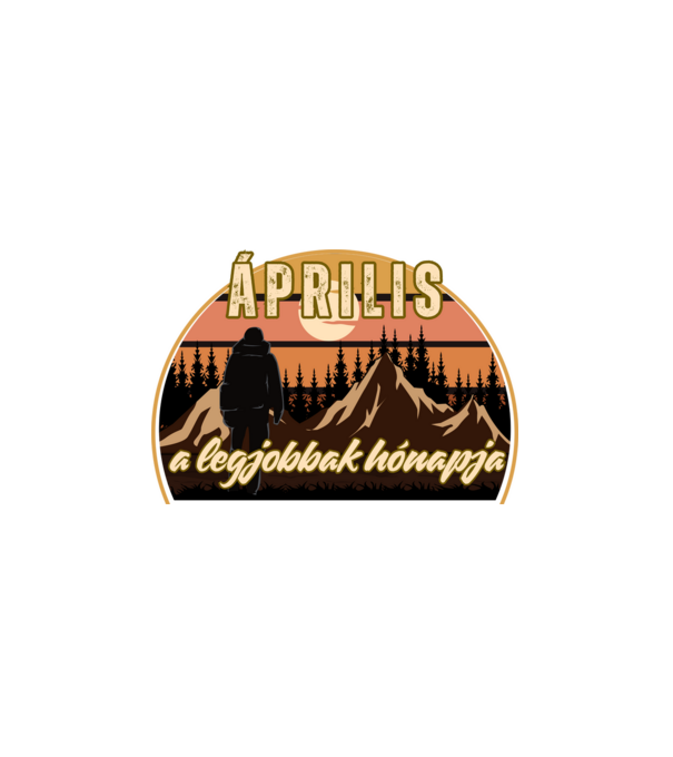 Április a legjobbak hónapja minta fehér pólón