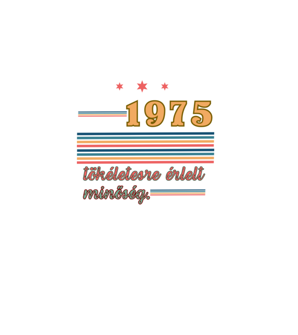 Szülinap retro 1975 minta sötétkék pólón