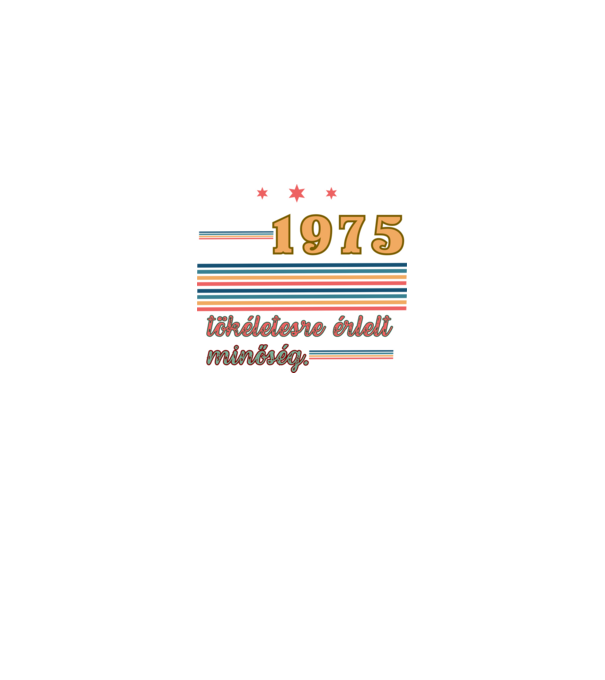 Szülinap retro 1975 minta királykék pólón