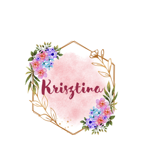Krisztina minta fehér pólón