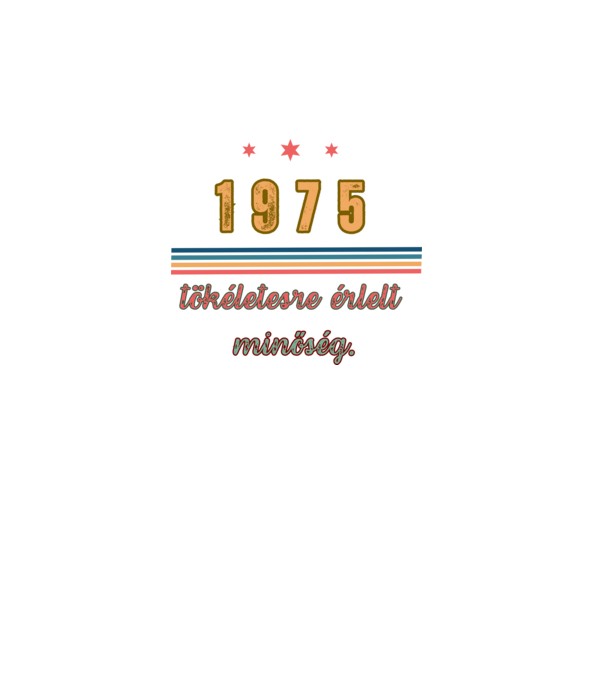 Szülinap 1975. minta türkiz pólón