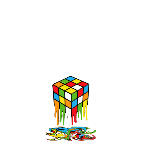 rubik kocka minta fehér pólón