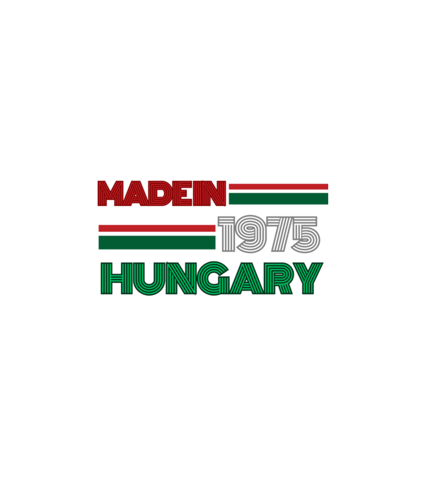 Szülinap retro 75 zöld minta fehér pólón