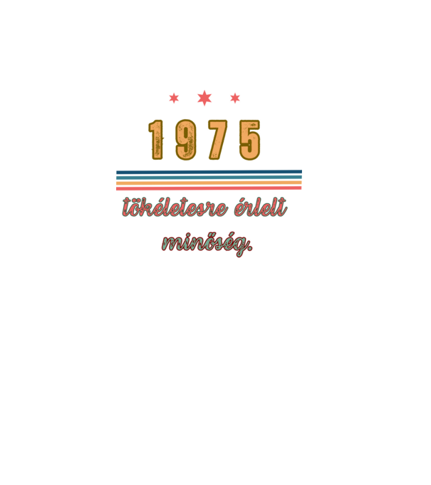 Szülinap 1975. minta fekete pólón