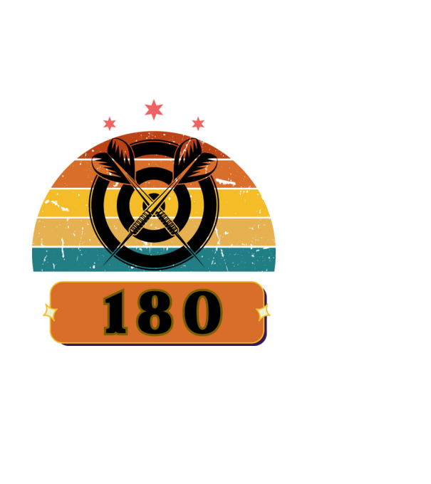 Darts 180 minta fehér pólón