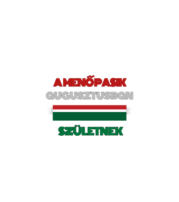 Szülinap retro piros fehér zöld augusztus minta fekete pólón