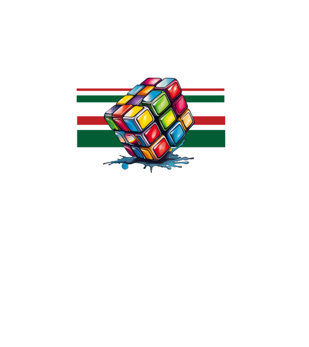 Rubik kocka nemzeti színekkel minta szürke pólón