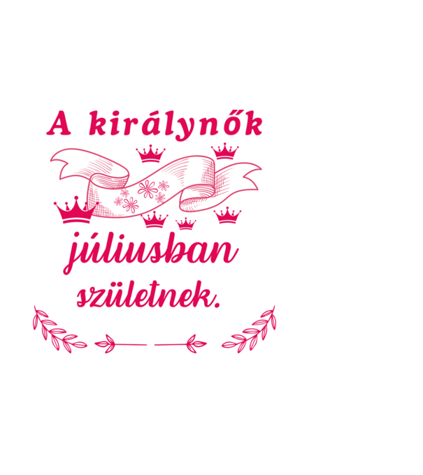 Szülinap királynők szalag pink minta fekete pólón
