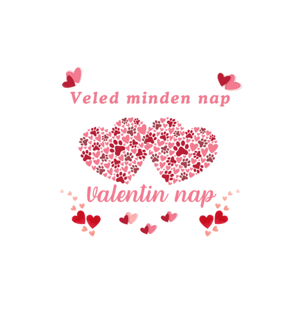 Valentin nap veled  minta homokszín pólón