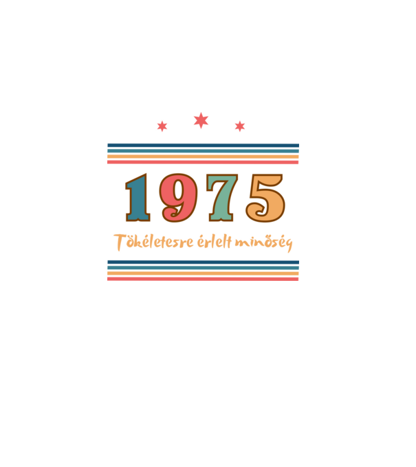 Szülinap tökéletes1975 minta sötétkék pólón