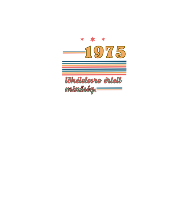 Szülinap retro 1975 minta fekete pólón