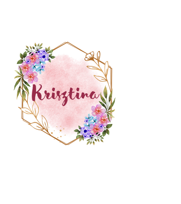 Krisztina minta fehér pólón