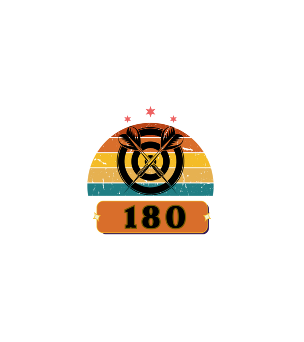 Darts 180 minta fekete pólón