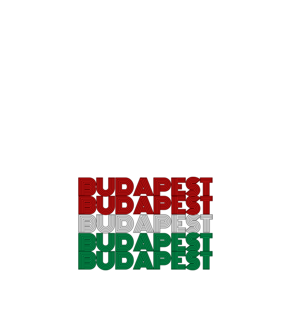 Budapest nemzeti színekkel minta fehér pólón