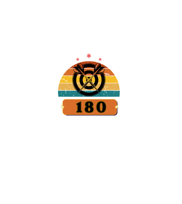 Darts 180 minta fekete pólón