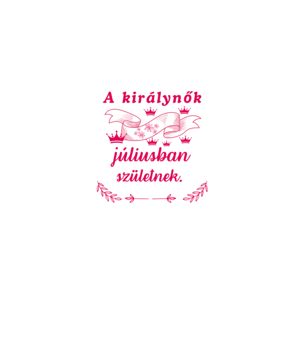Szülinap királynők szalag pink minta fekete pólón