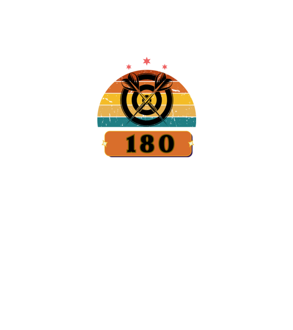 Darts 180 minta fekete pólón