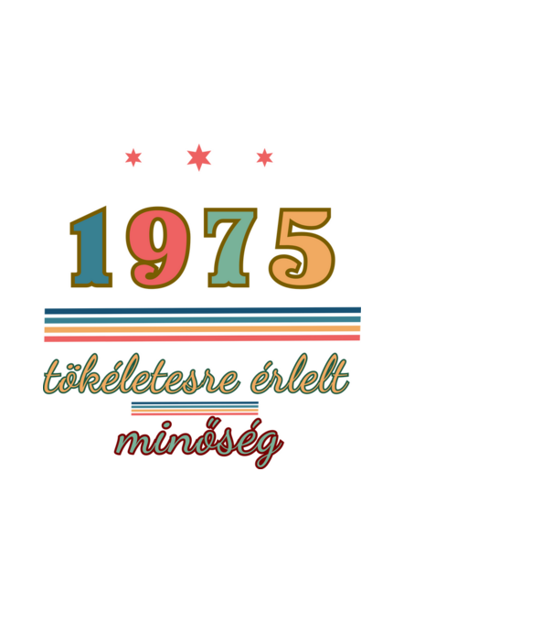 Szülinap tökéletes1975 minta fekete pólón