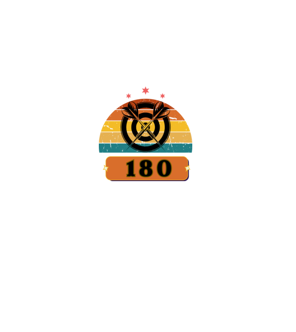 Darts 180 minta fekete pólón
