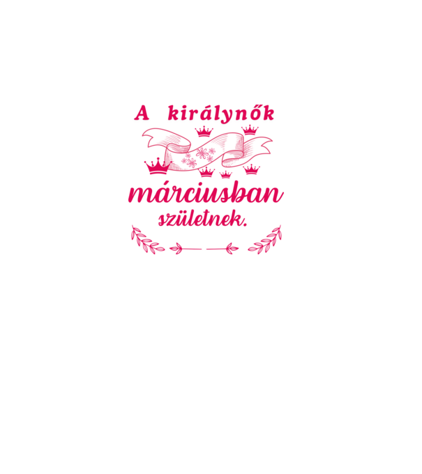 Szülinap királynők márc pink minta fekete pólón