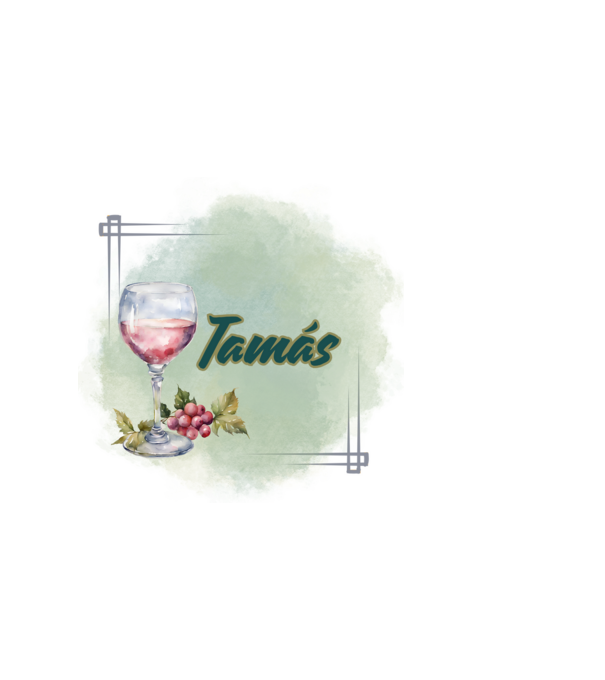 Tamás névnap minta fehér pólón