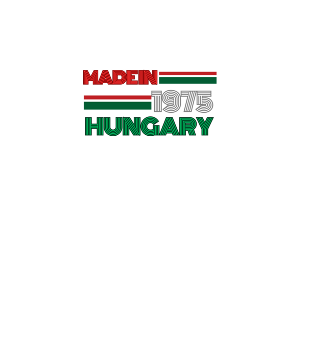 Szülinap retro 1975 piros fehér zöld minta fekete pólón