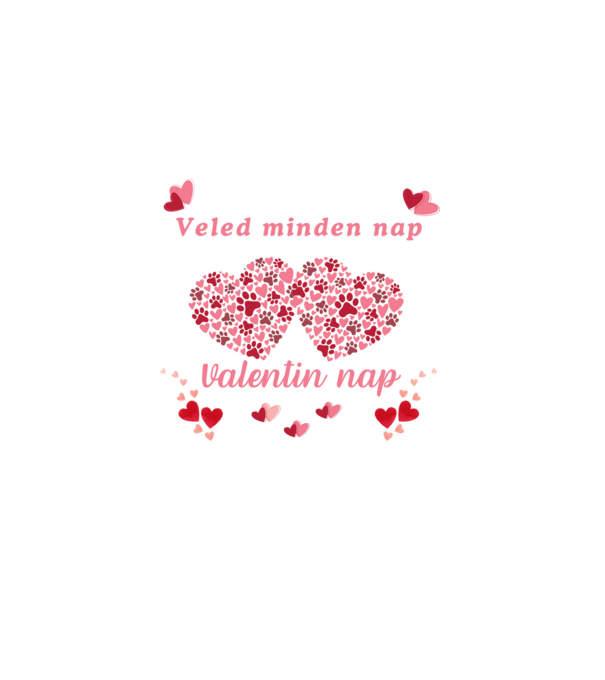 Valentin nap veled  minta fekete pólón