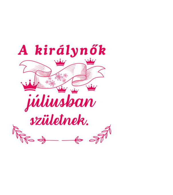 Szülinap királynők szalag pink minta fekete pólón