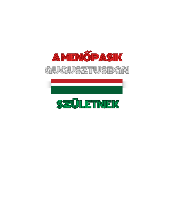 Szülinap retro piros fehér zöld augusztus minta fekete pólón