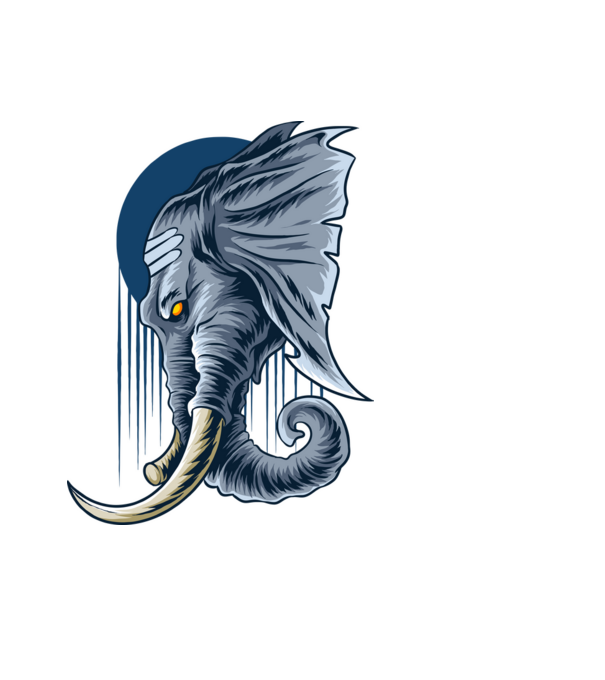 Elephant minta világoskék pólón