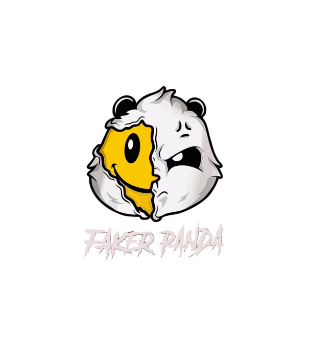 Panda II minta fehér pólón