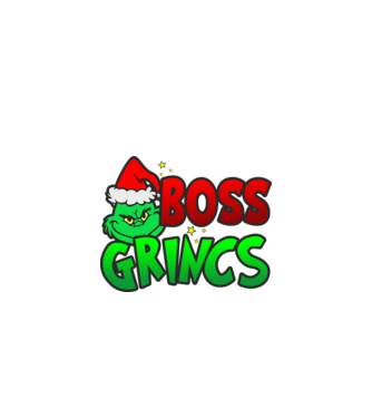 Boss Grincs minta fekete pólón