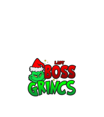 Lady Boss Grincs minta fekete pólón