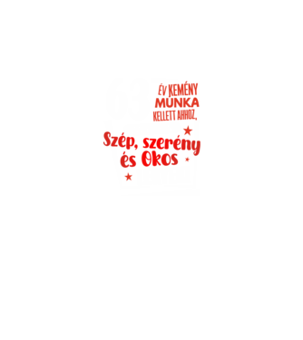 63 év kemény munka kellett minta fekete pólón