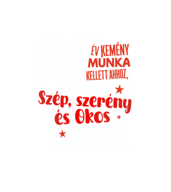 56 év kemény munka kellett minta fekete pólón