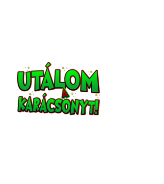 Utálom a karácsonyt minta fekete pólón