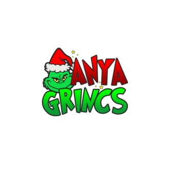 Anya grincs minta fekete pólón