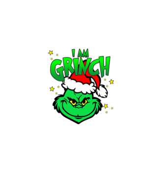 I am Grinch minta fekete pólón