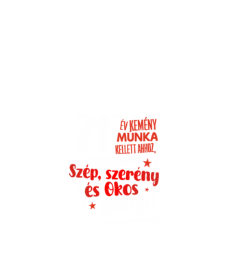 71 év kemény munka kellett minta fekete pólón