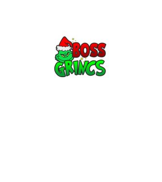 Boss Grincs minta fekete pólón