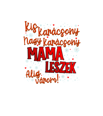 Mama leszek! minta homokszín pólón