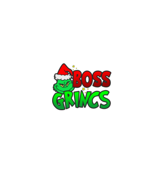 Boss Grincs minta farmerkék pólón
