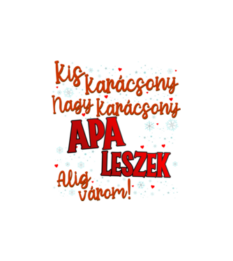 Apa leszek! minta homokszín pólón