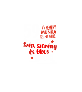 59 év kemény munka kellett minta fekete pólón