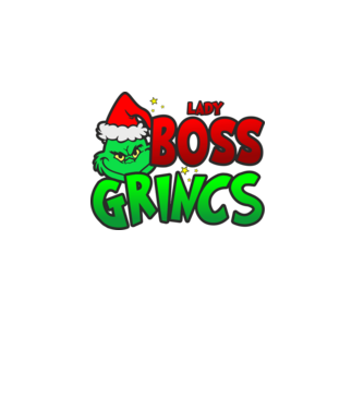 Lady Boss Grincs minta fekete pólón