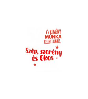 53 év kemény munka kellett minta fekete pólón