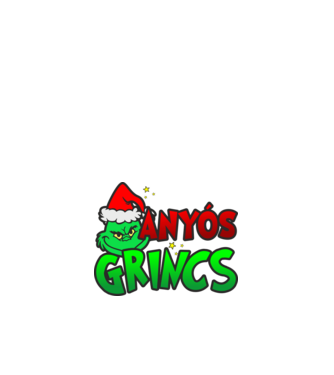 Anyós grincs minta fehér pólón