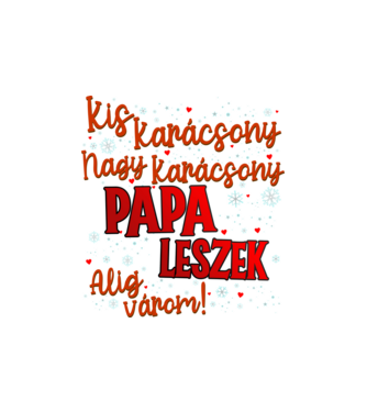 Papa leszek! minta homokszín pólón